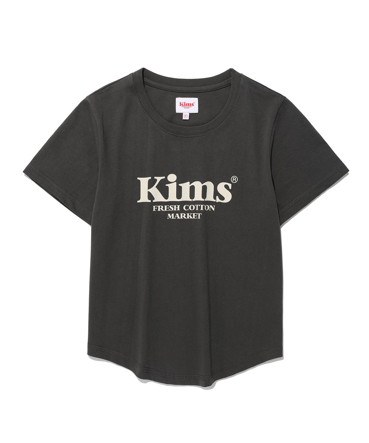 킴스 프레시 코튼 마켓(KIMS FRESH COTTON MARKET) (Unisex) Kims Bam Logo Tee Charcoal