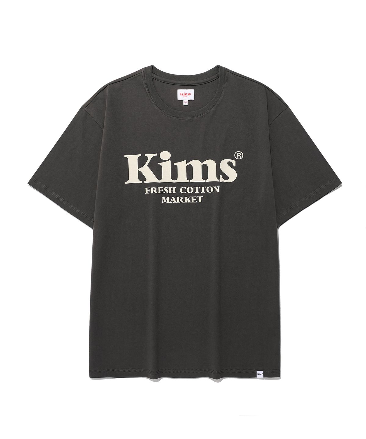 킴스 프레시 코튼 마켓(KIMS FRESH COTTON MARKET) (Unisex) Kims Bam Logo Tee Charcoal