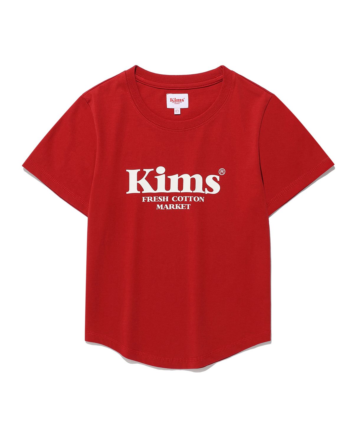 킴스 프레시 코튼 마켓(KIMS FRESH COTTON MARKET) (Unisex) Kims Bam Logo Tee Red
