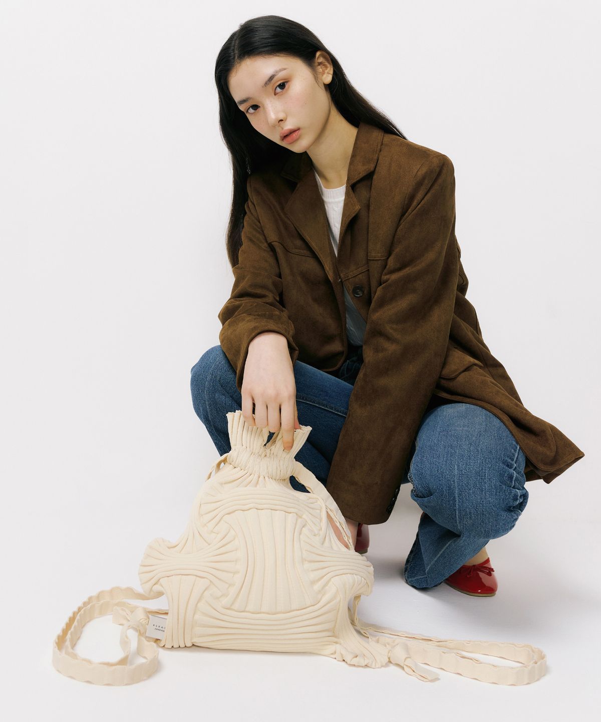 플리츠마마(PLEATSMAMA) 뉴보우백팩 아이보리