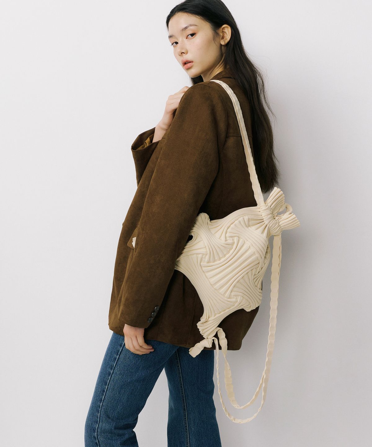 플리츠마마(PLEATSMAMA) 뉴보우백팩 아이보리