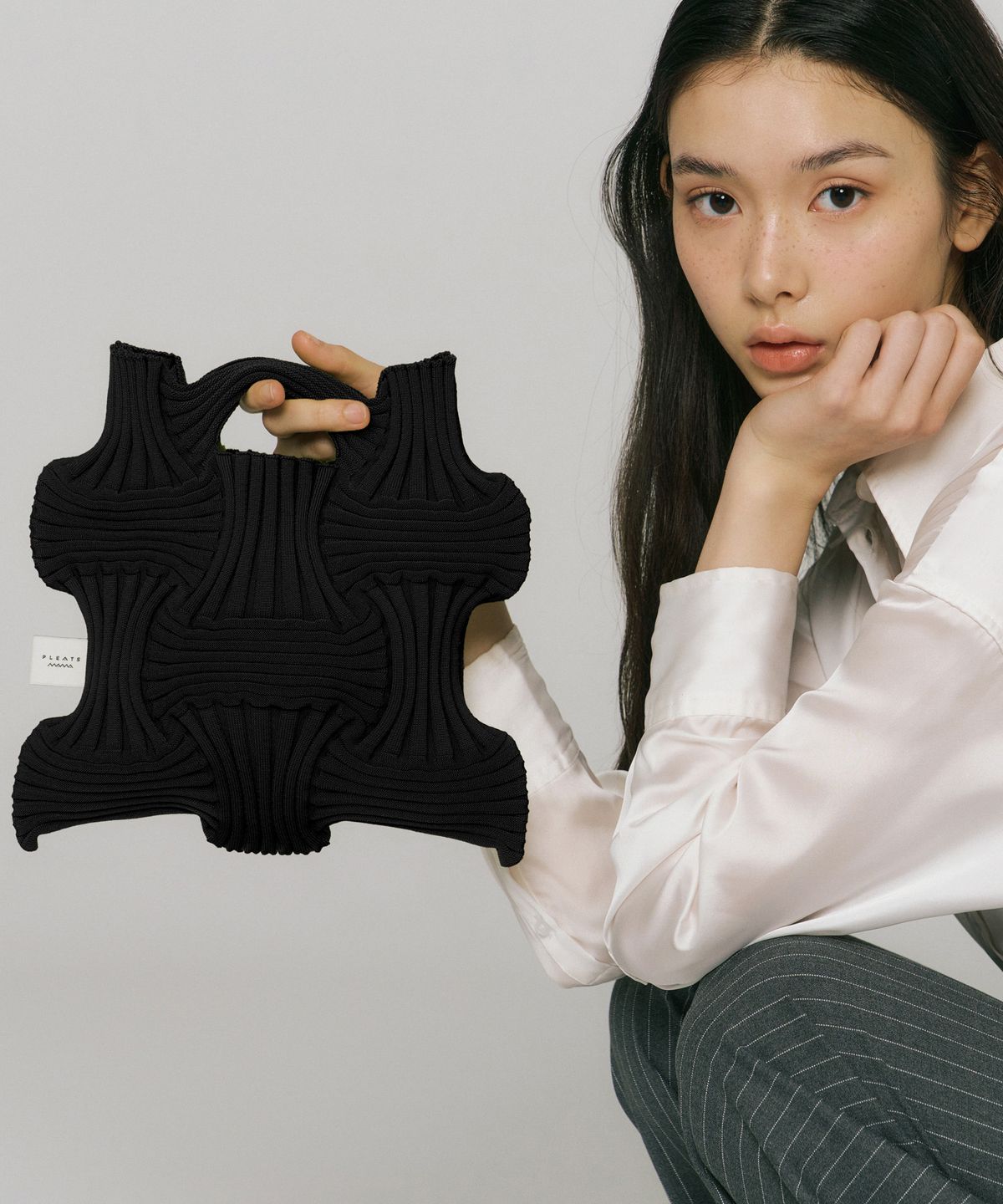 플리츠마마(PLEATSMAMA) 뉴보우백 블랙