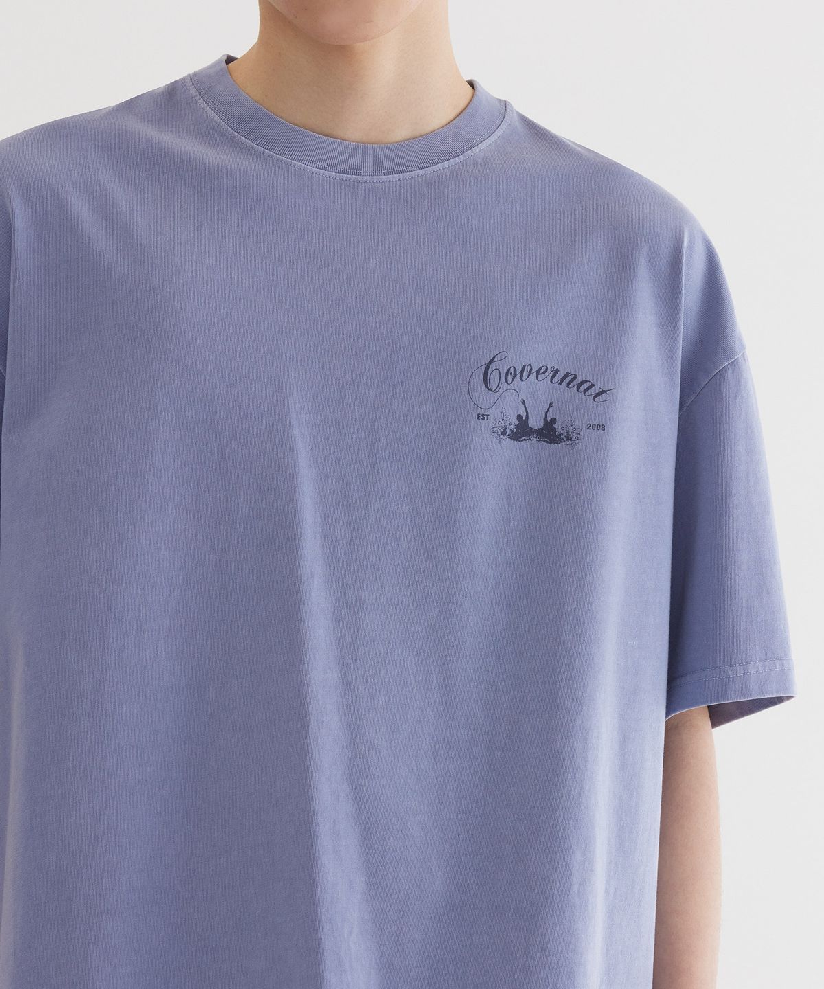 커버낫(COVERNAT) 써퍼 다잉 그래픽 티셔츠 Purple