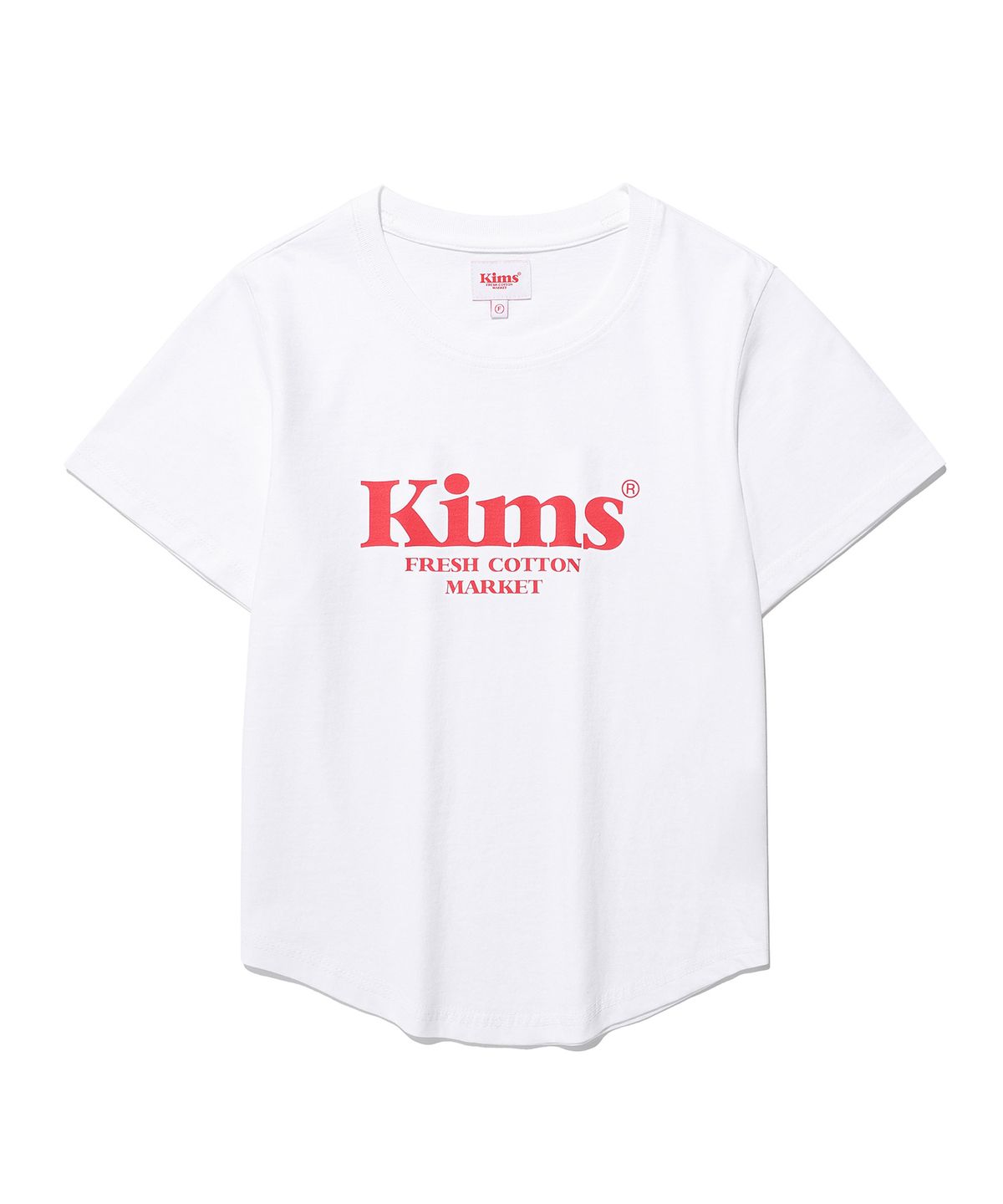 킴스 프레시 코튼 마켓(KIMS FRESH COTTON MARKET) (Unisex) Kims Bam Logo Tee White(red)