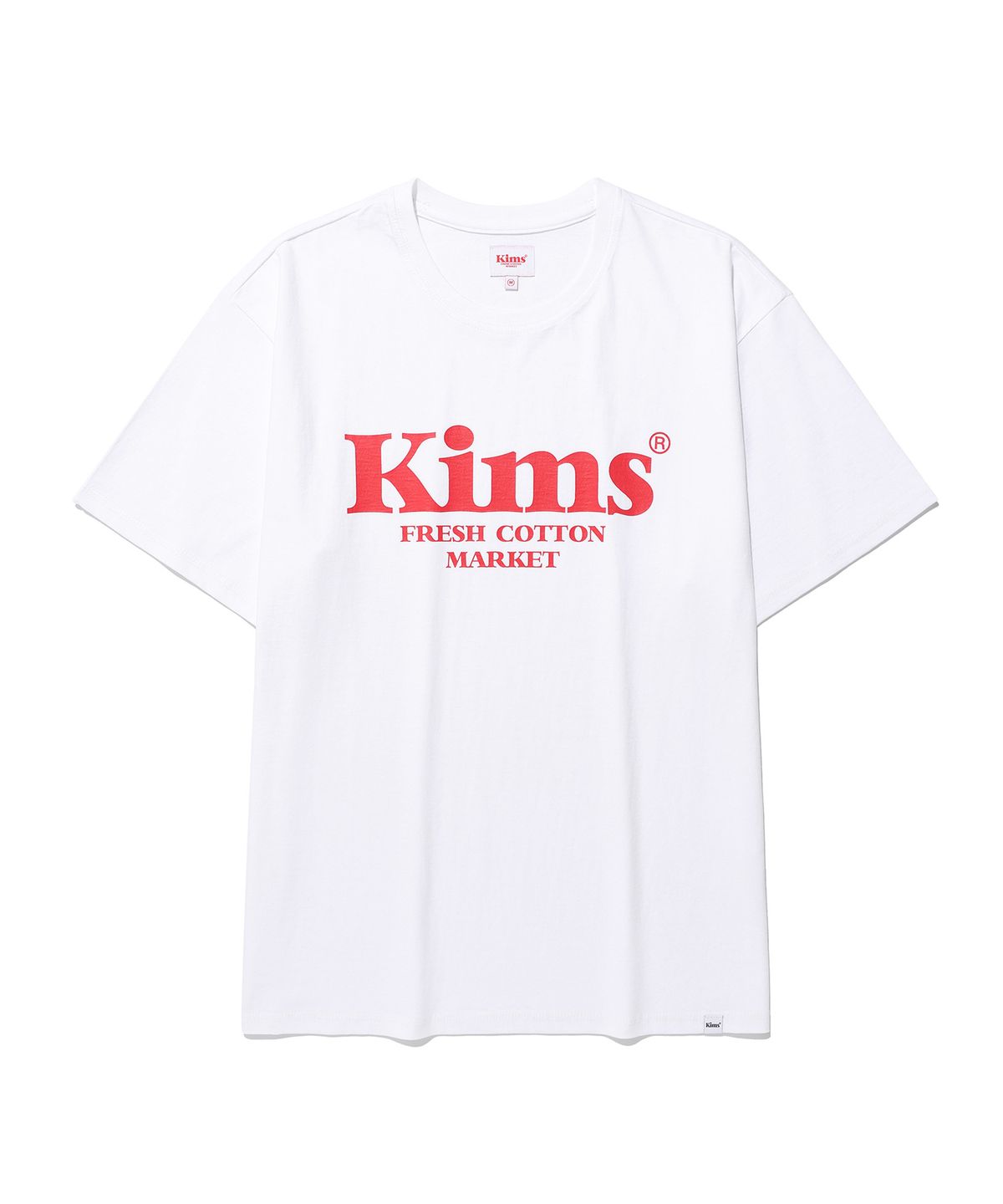 킴스 프레시 코튼 마켓(KIMS FRESH COTTON MARKET) (Unisex) Kims Bam Logo Tee White(red)