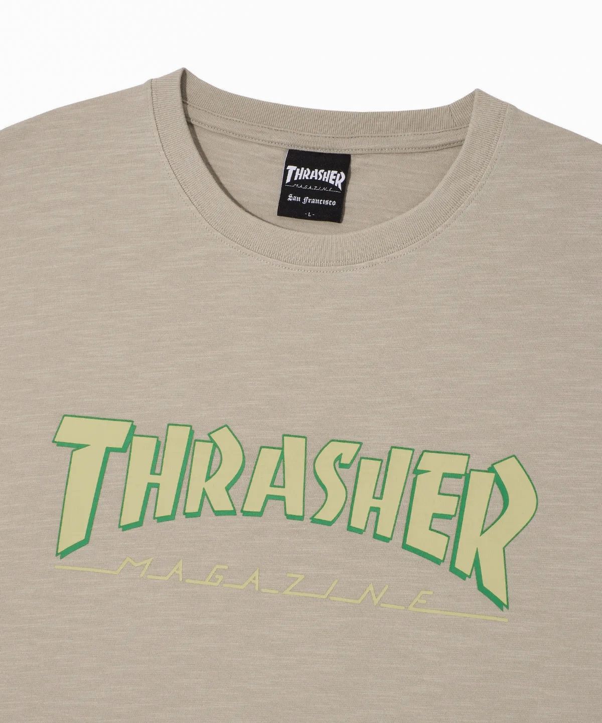 트레셔(THRASHER) 2도 매거진 슬럽 반팔 티셔츠 베이지