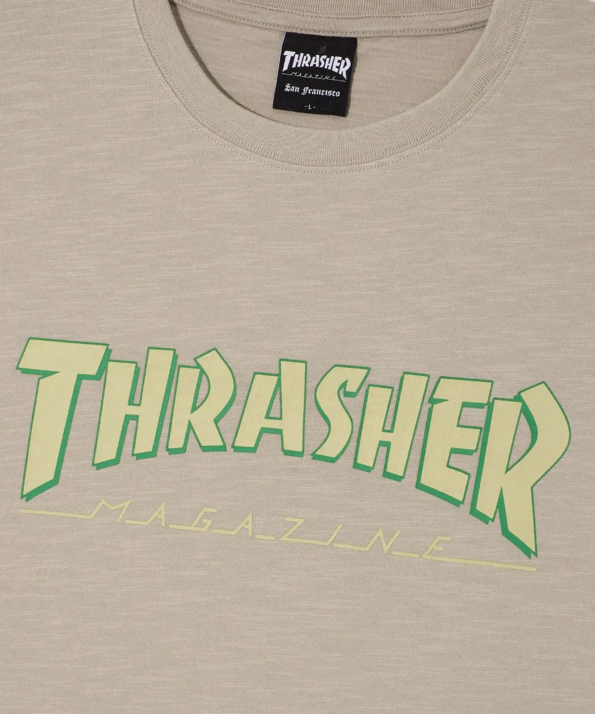 트레셔(THRASHER) 2도 매거진 슬럽 반팔 티셔츠 베이지