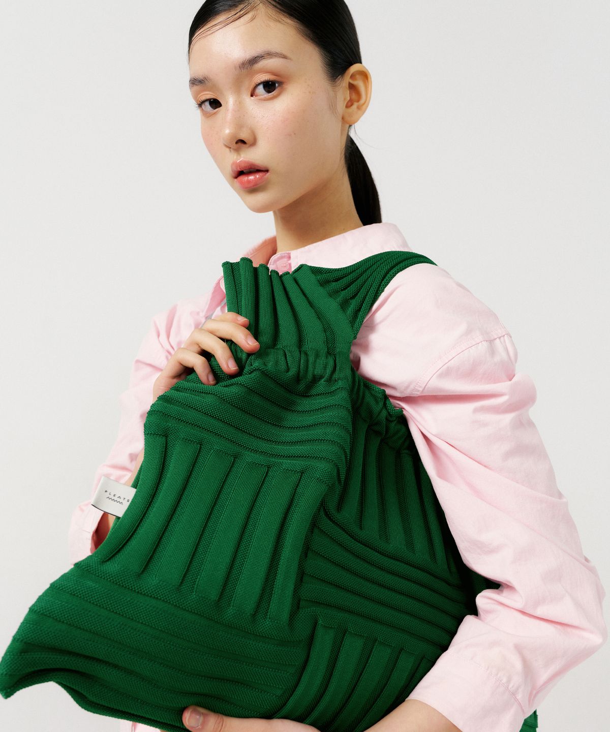 플리츠마마(PLEATSMAMA) 빅보우백 그린