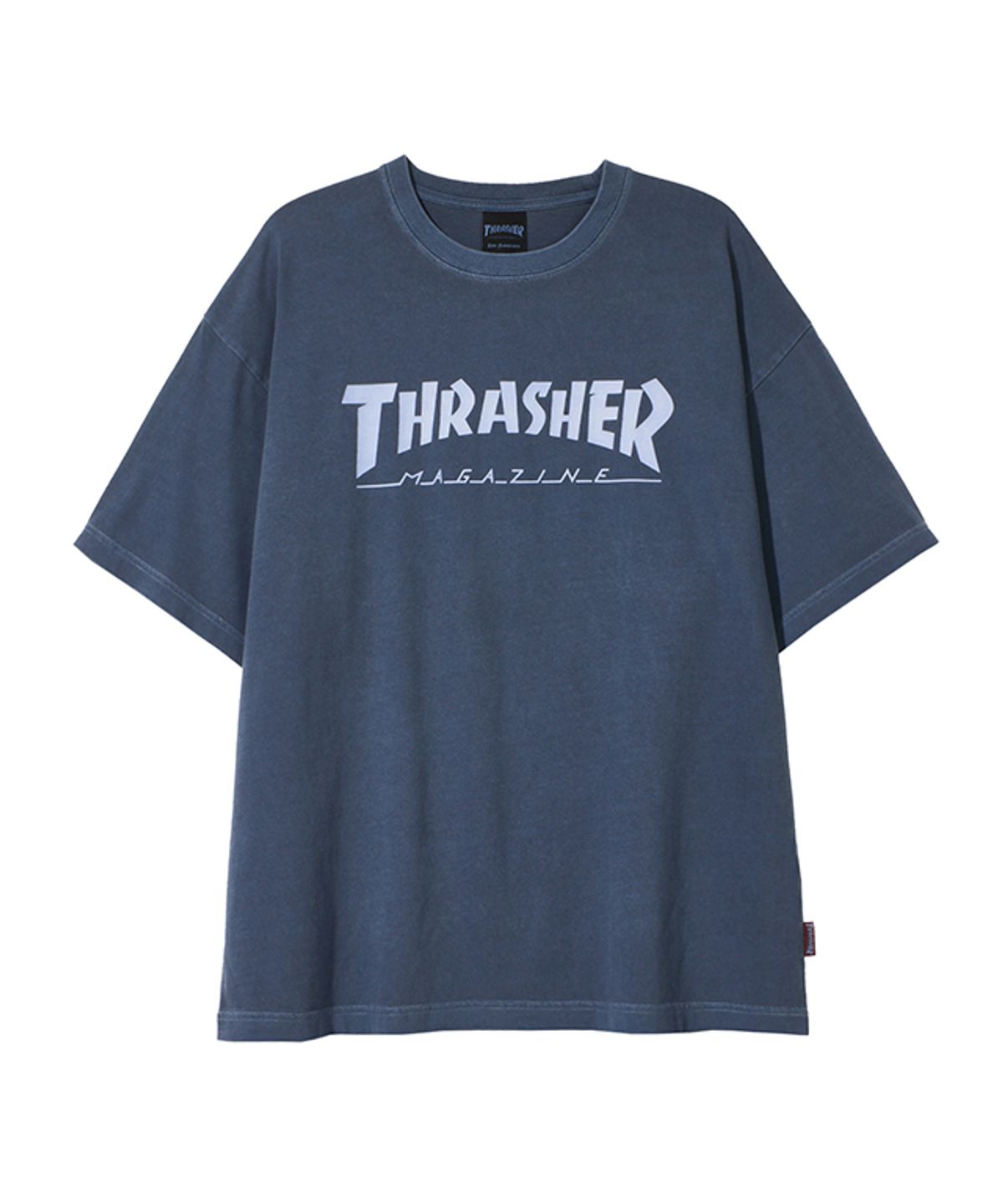 트레셔(THRASHER) 매거진 피그먼트 다잉 반팔 티셔츠 네이비