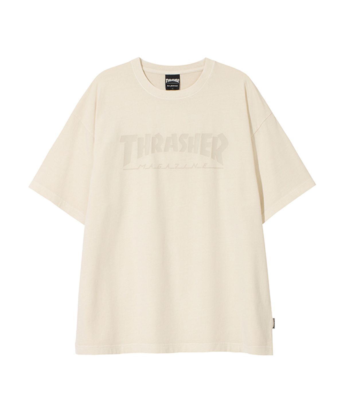 트레셔(THRASHER) 매거진 피그먼트 다잉 반팔 티셔츠 크림