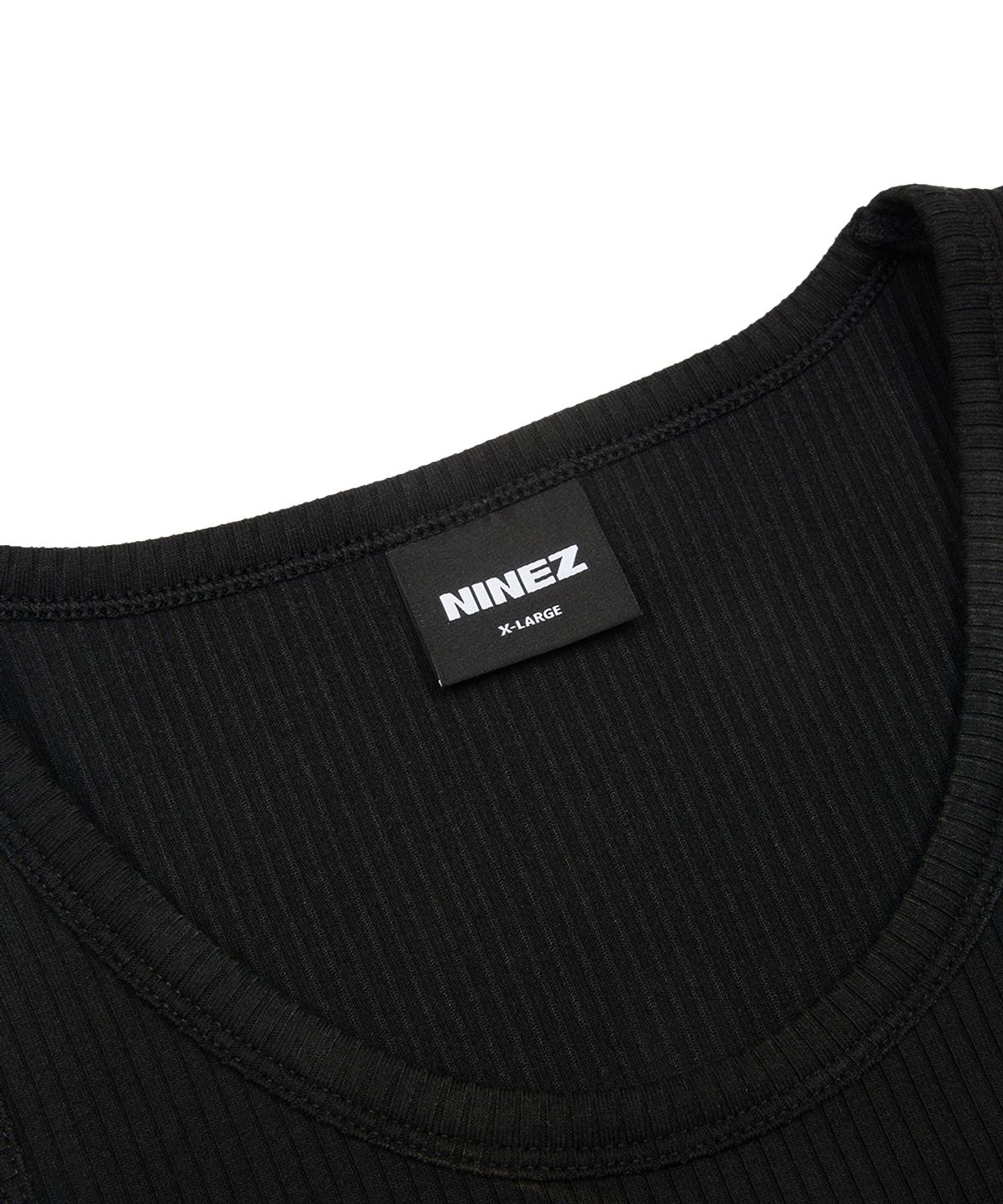 나인제트(NINEZ) 베이직 로고 골지 슬리브리스_3color