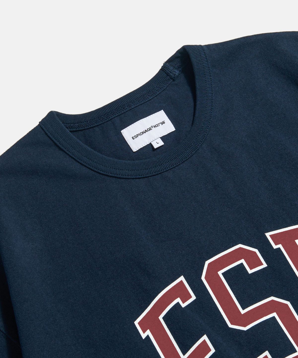에스피오나지(ESPIONAGE) ESP.College Logo Heavyweight Tee Navy