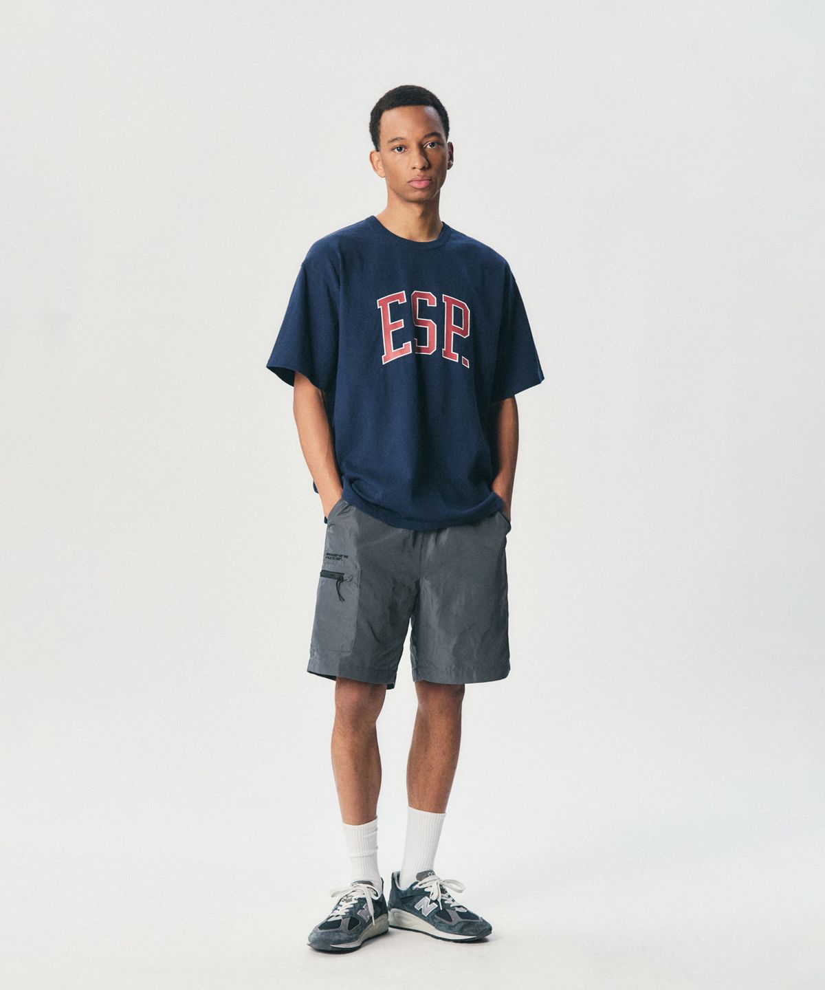 에스피오나지(ESPIONAGE) ESP.College Logo Heavyweight Tee Navy