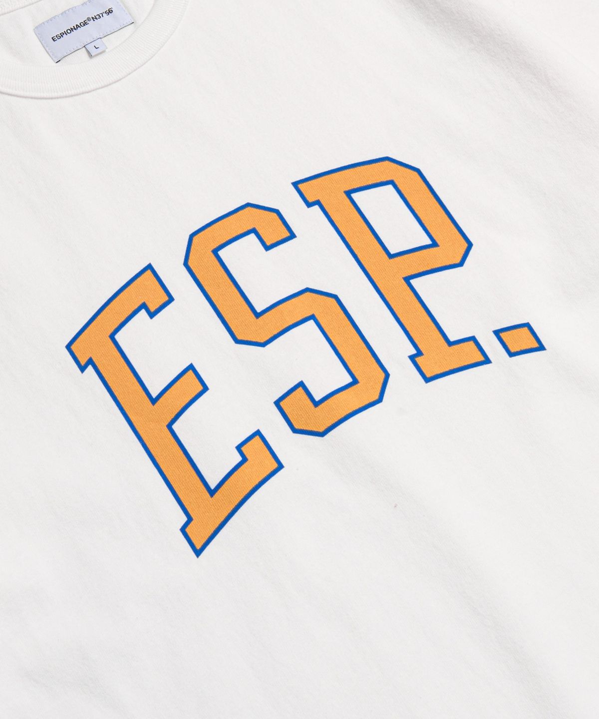 에스피오나지(ESPIONAGE) ESP.College Logo Heavyweight Tee Off White