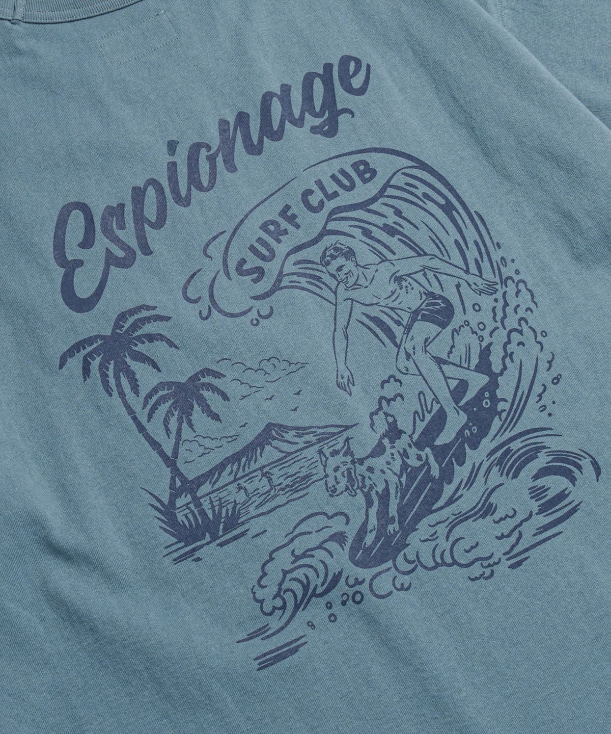 에스피오나지(ESPIONAGE) Surf Club Heavyweight Tee Faded Blue