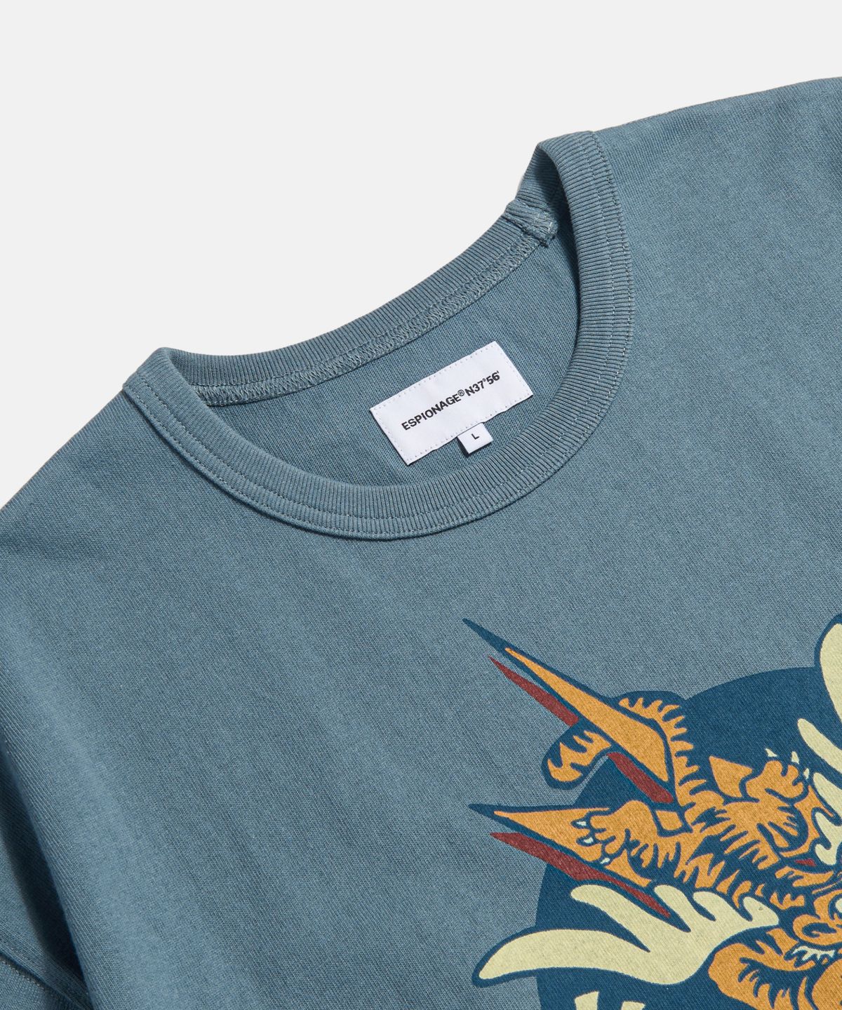 에스피오나지(ESPIONAGE) Flying Tigers Heavyweight Tee Faded Blue