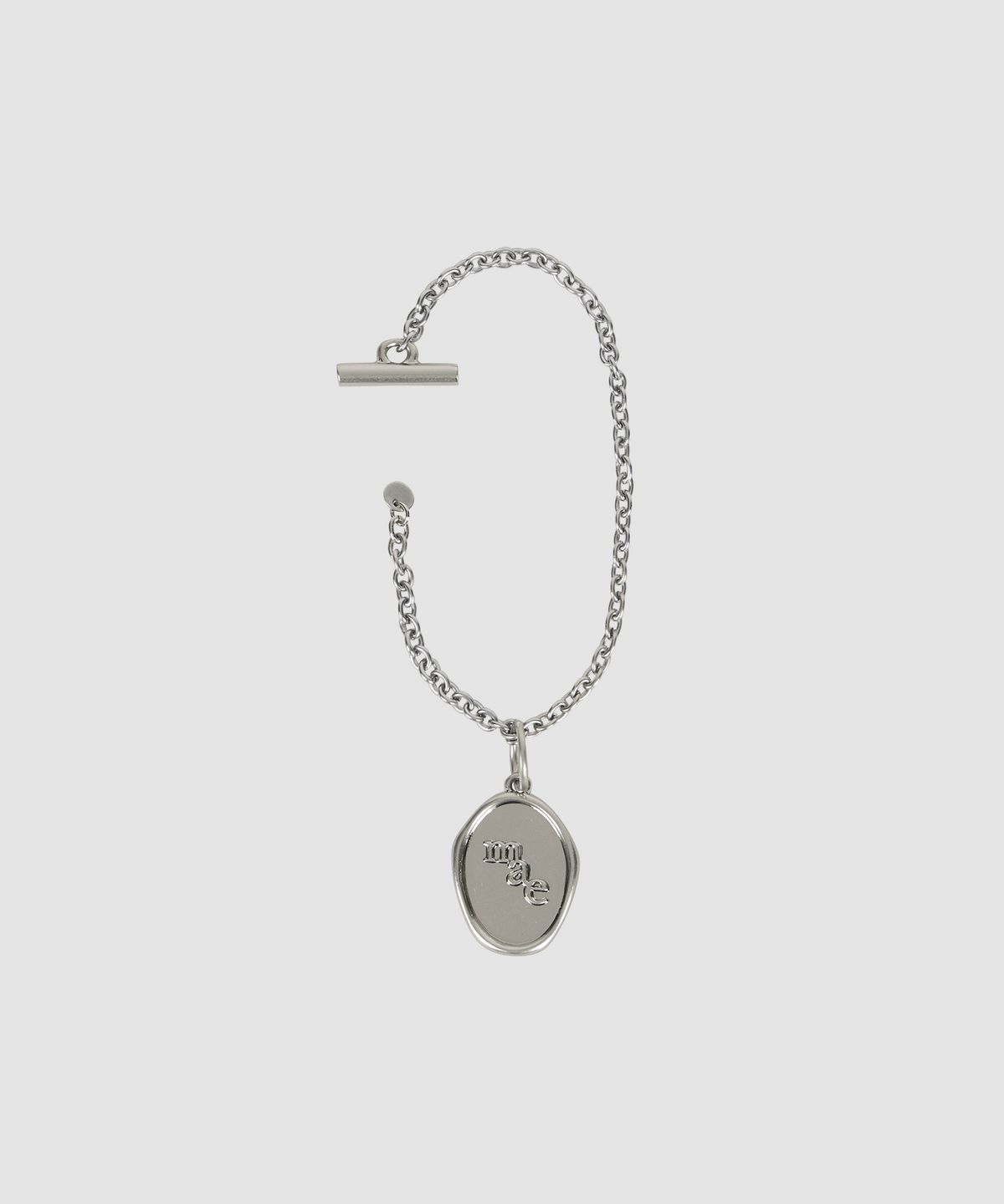 무쿠앤에보니(MUCU AND EBONY) [선물포장] mae Logo Antique Keyring _ Nickel Matte