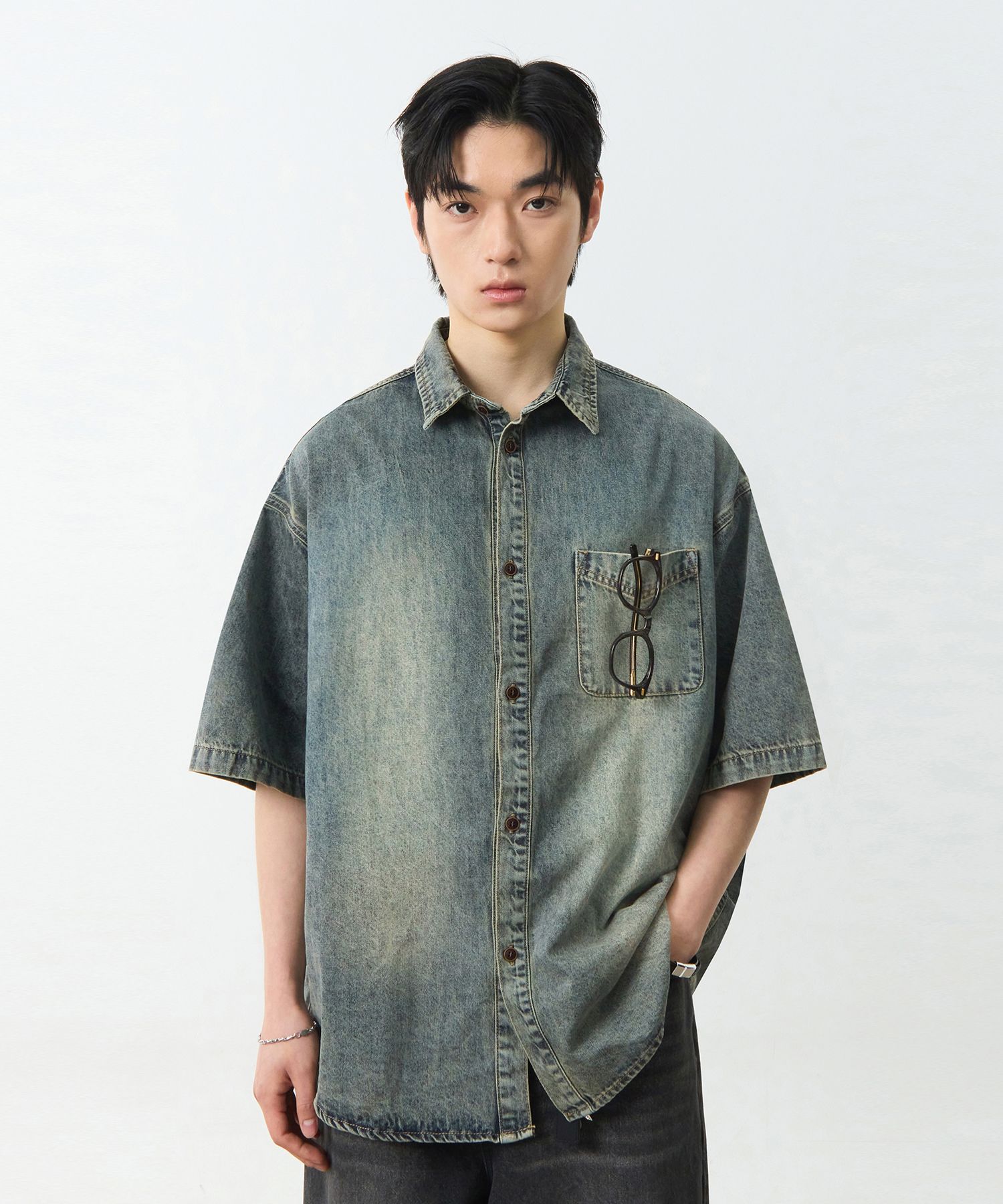 MUSINSA | DIMITRI BLACK Bio Essentials Denim Short Sleeve