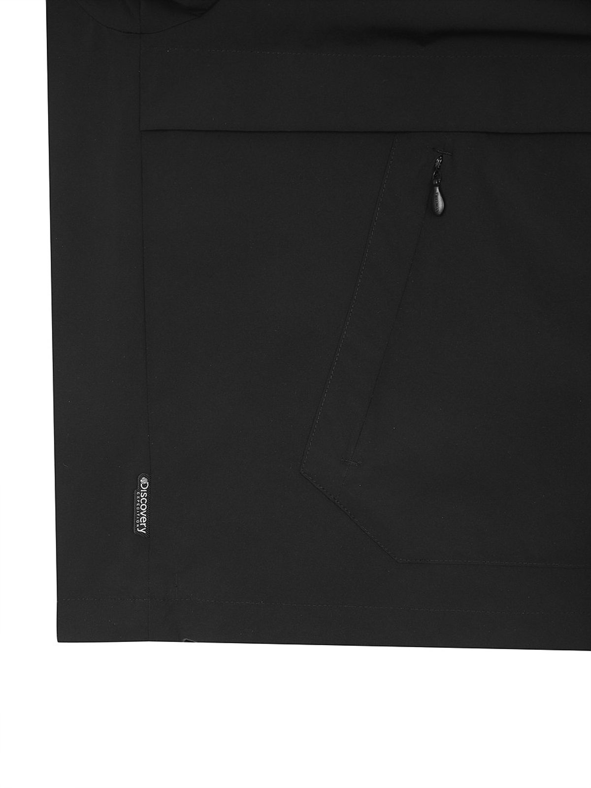 디스커버리 키즈(DISCOVERY KIDS) 키즈 프레시벤트 경량 우븐 후드 트레이닝 반팔 아노락 (BLACK)