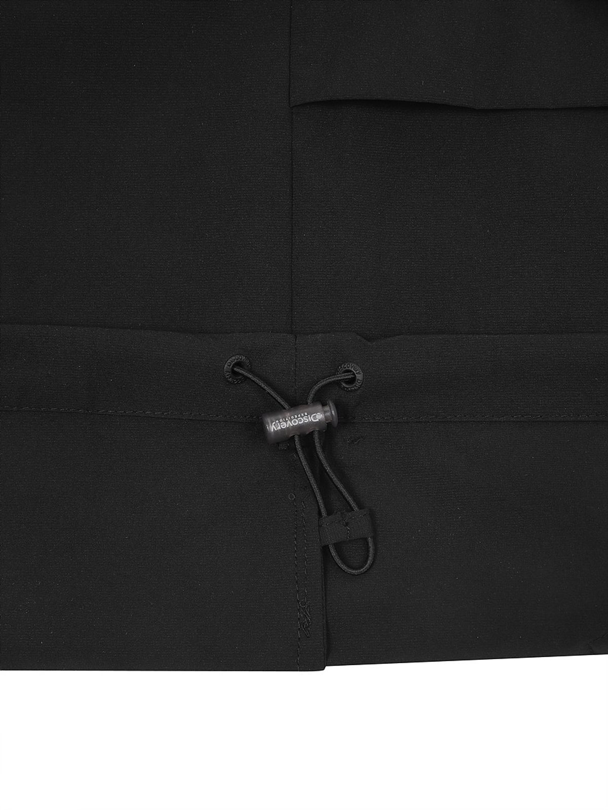 디스커버리 키즈(DISCOVERY KIDS) 키즈 프레시벤트 경량 우븐 후드 트레이닝 반팔 아노락 (BLACK)