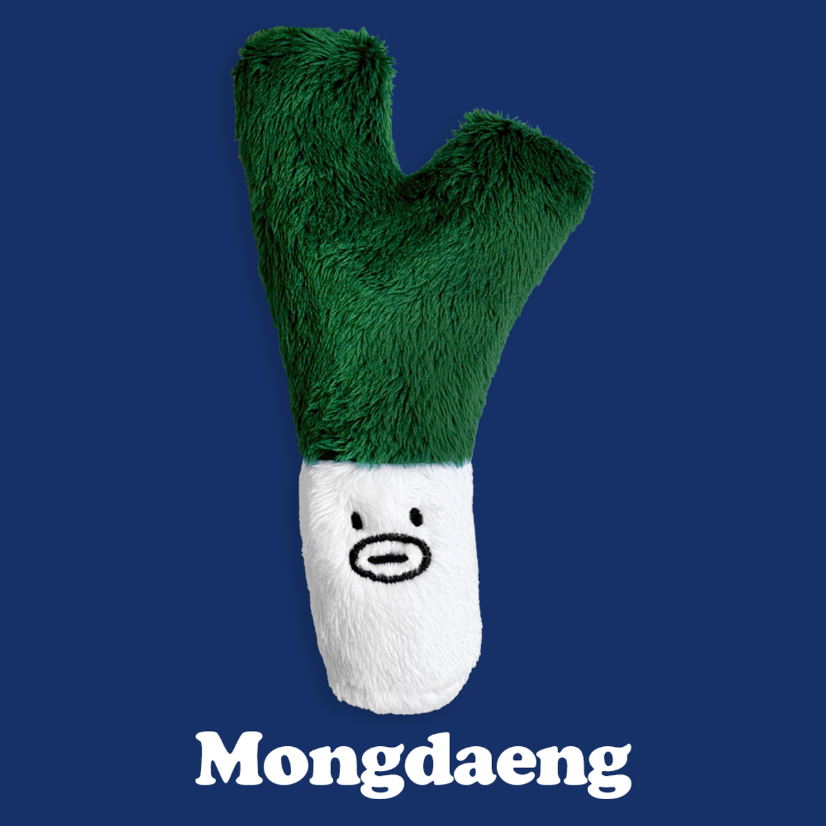 몽댕(MONGDAENG) The Mongdaeng Green Onion keyring 웅이 대파 인형키링 (13cm)
