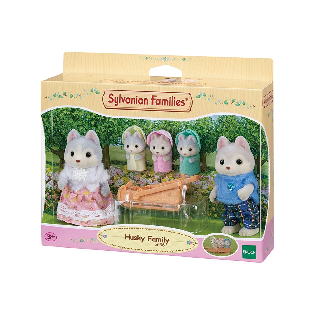 실바니안 패밀리(SYLVANIAN FAMILIES) 5636-허스키 가족 + 5638 허스키 쌍둥이