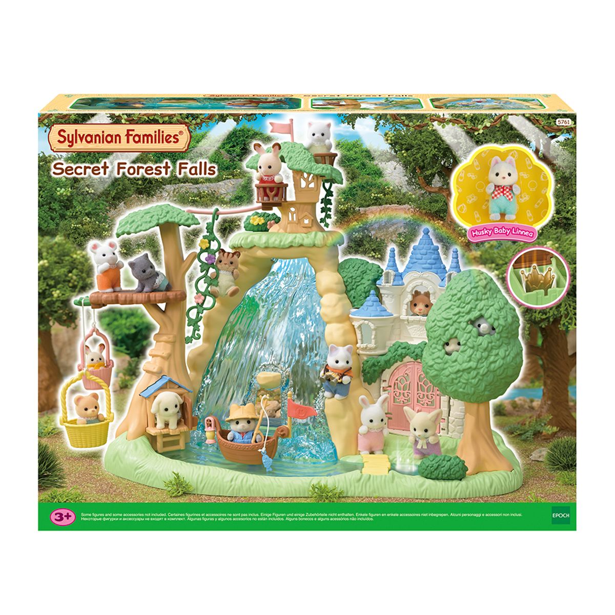 실바니안 패밀리(SYLVANIAN FAMILIES) 5761-비밀 숲속의 폭포 탐험 세트+5622-염소 가족
