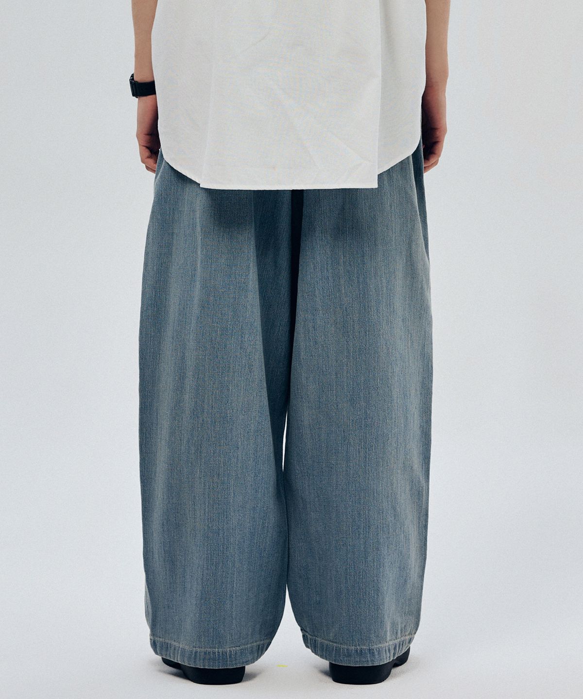 리플라이퍼키(REFLYPERKY) LX8520 린넨라이크 이지밴딩 릴렉스데님 (Aqua grayish)