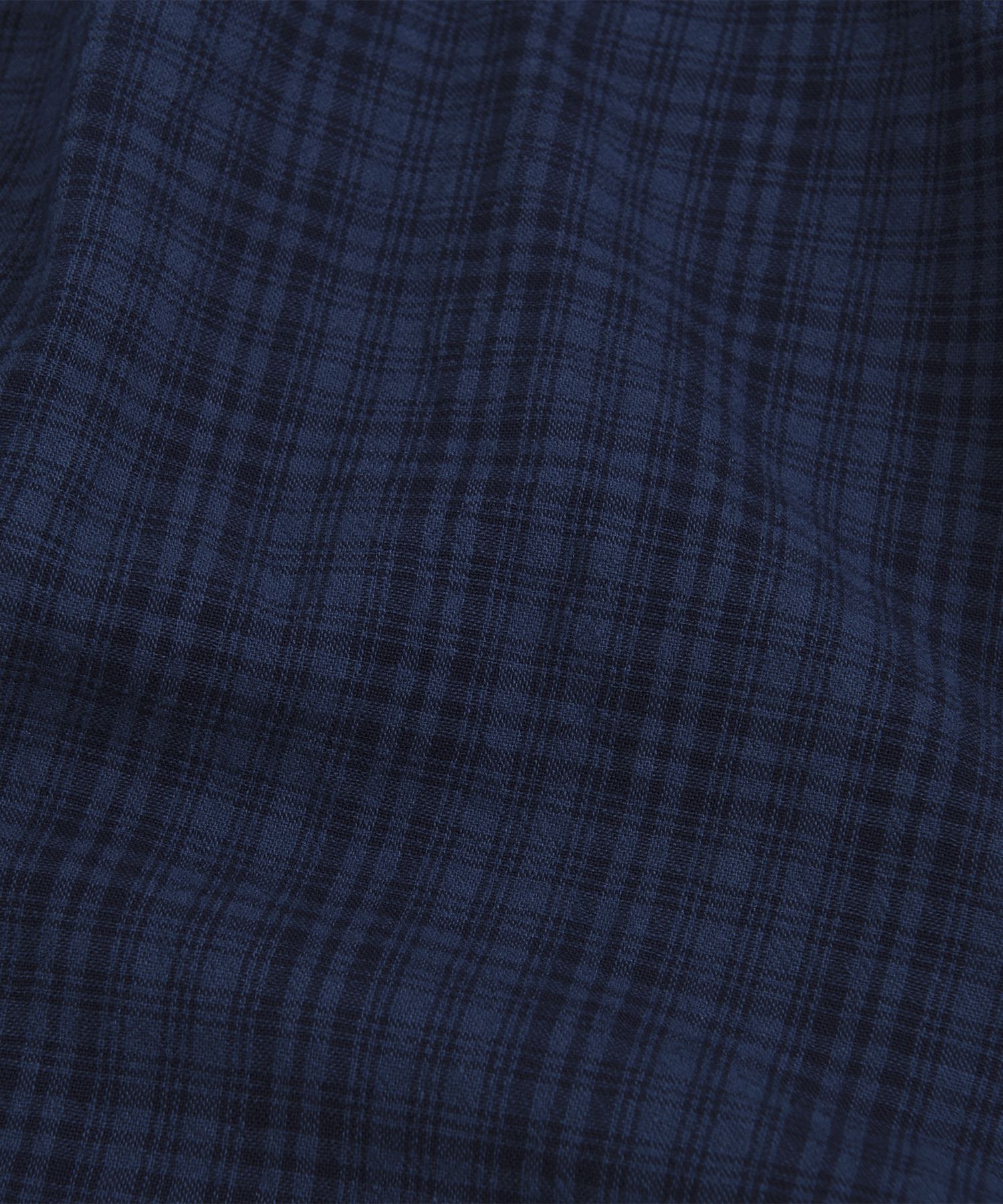 MUSINSA | WOOALONG Tone-on-Tone Check shirt - NAVY