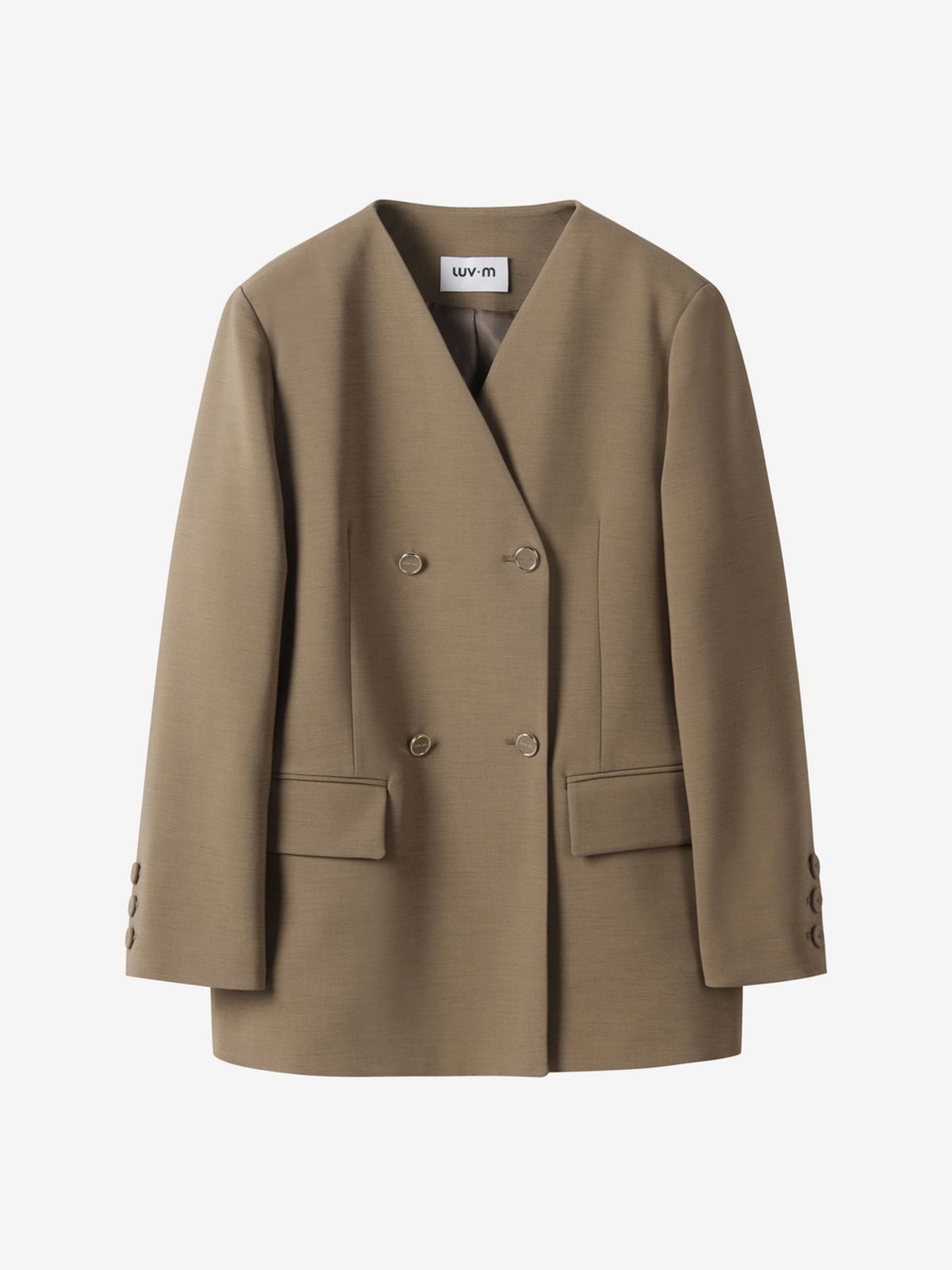 엘유브이엠(LUVM) OVERSIZED COLLARLESS JACKET_CAMEL