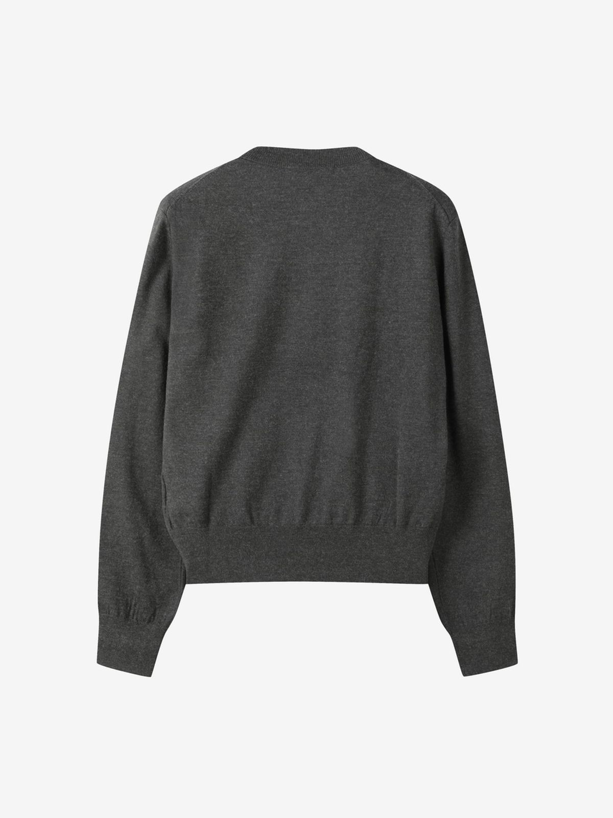 엘유브이엠(LUVM) BASIC KINT PULLOVER_CHARCOAL GRAY