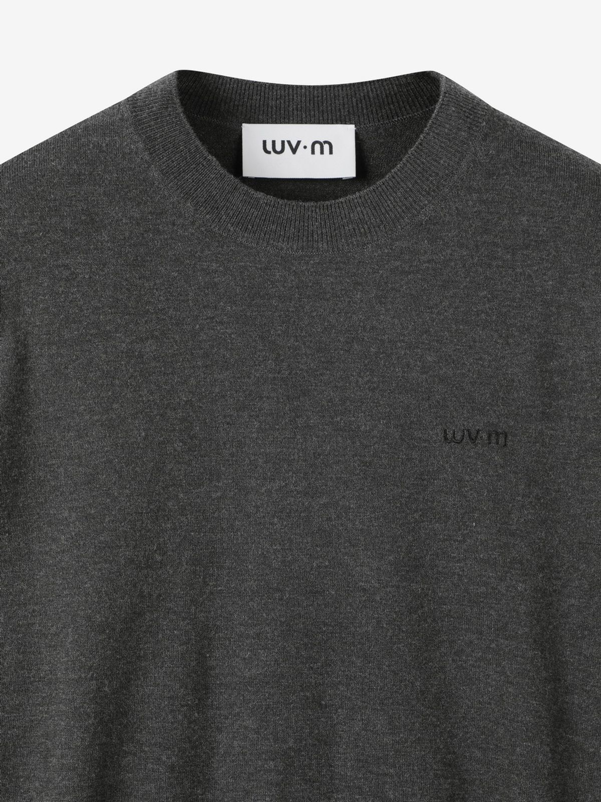 엘유브이엠(LUVM) BASIC KINT PULLOVER_CHARCOAL GRAY