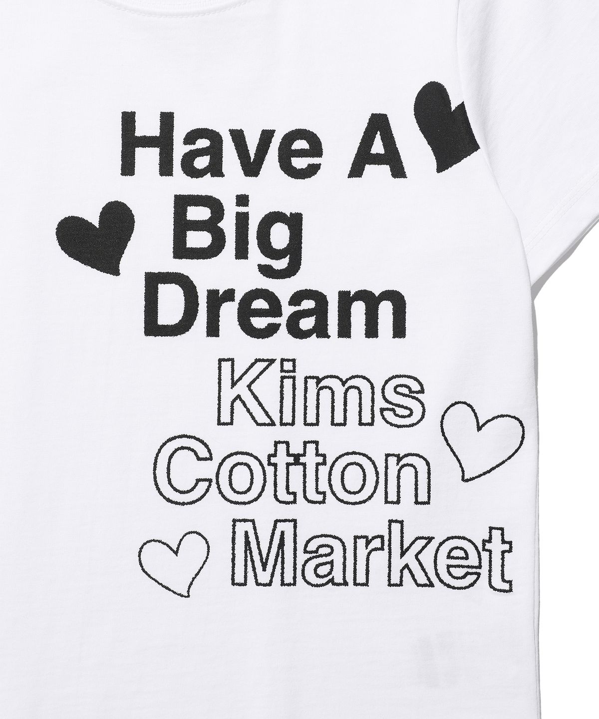 킴스 프레시 코튼 마켓(KIMS FRESH COTTON MARKET) Four Heart Logo Tee White