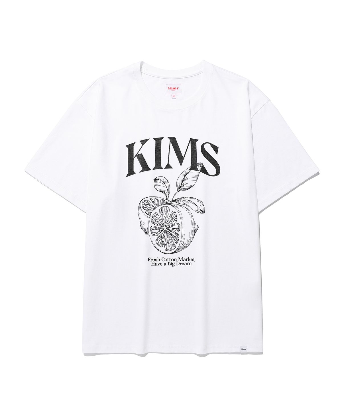 킴스 프레시 코튼 마켓(KIMS FRESH COTTON MARKET) (Unisex) Lemon Sketch Tee White