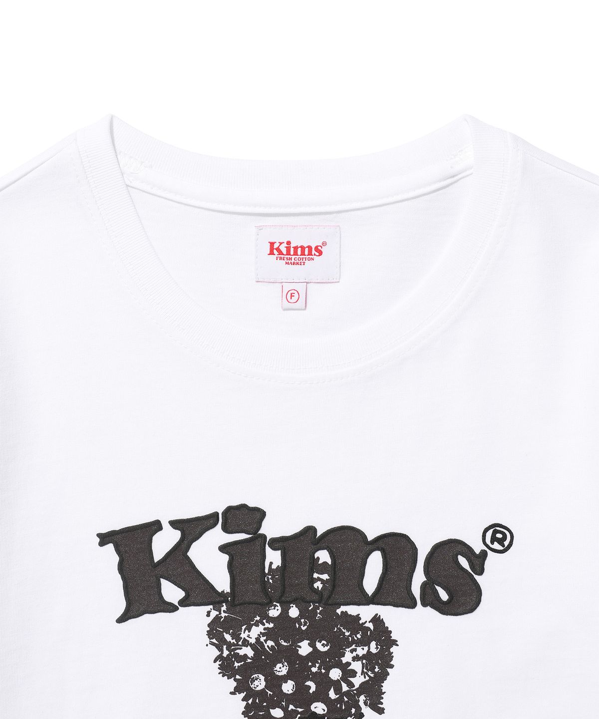 킴스 프레시 코튼 마켓(KIMS FRESH COTTON MARKET) (Unisex) Popcorn Flower Tee White