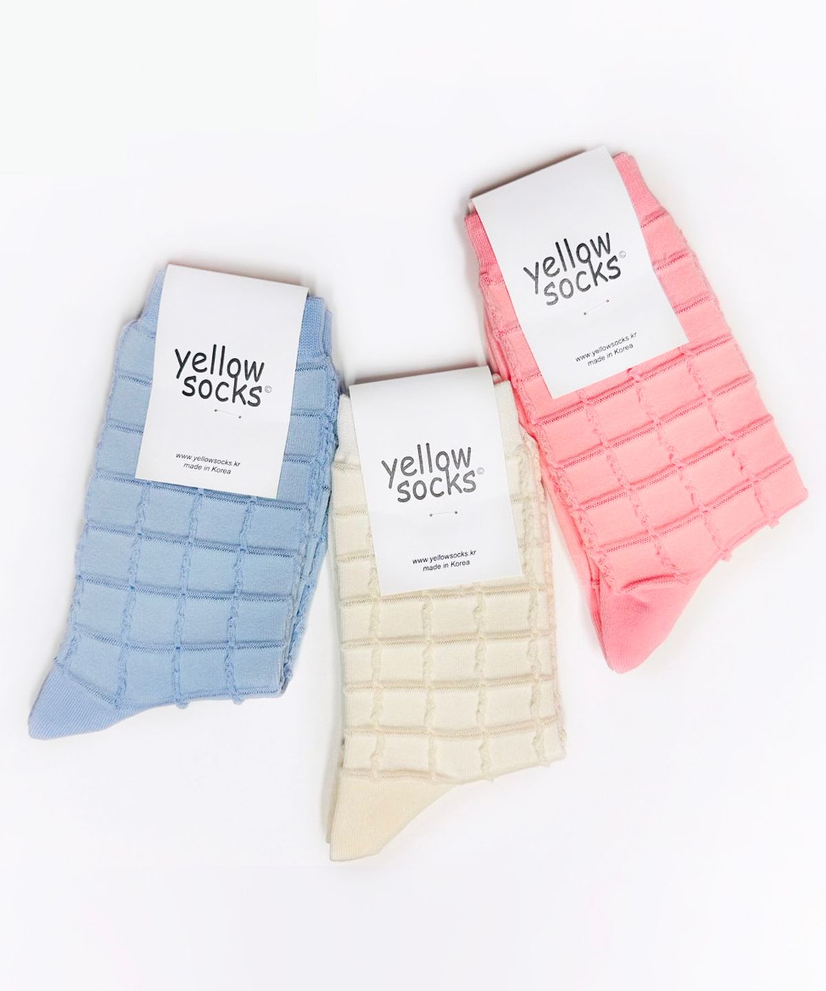 옐로우삭스(YELLOWSOCKS) 와플 (핑크/크림/블루/블랙)