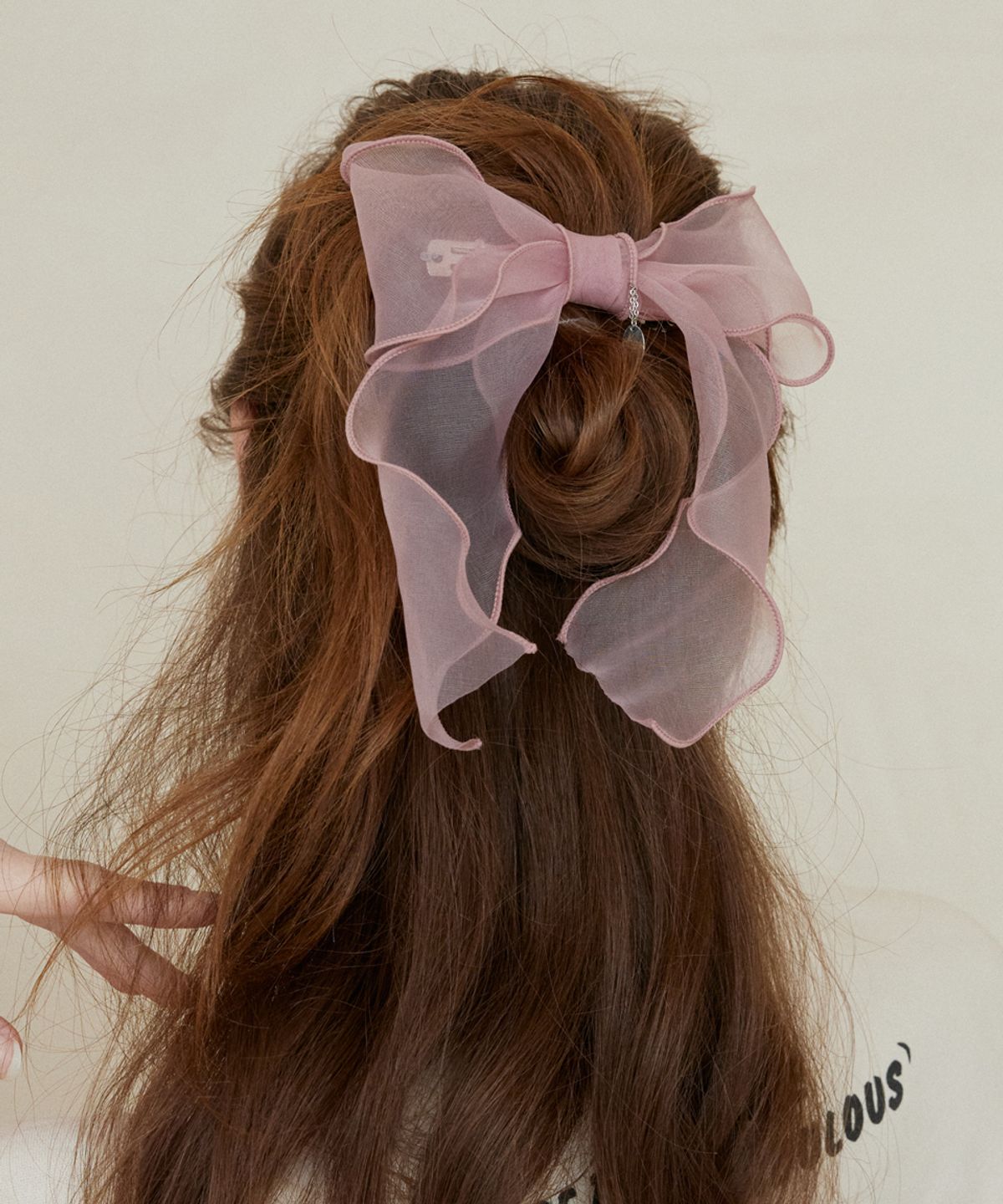 메리모티브(MERRYMOTIVE) Organza ruffle ribbon hair pin (3colors)