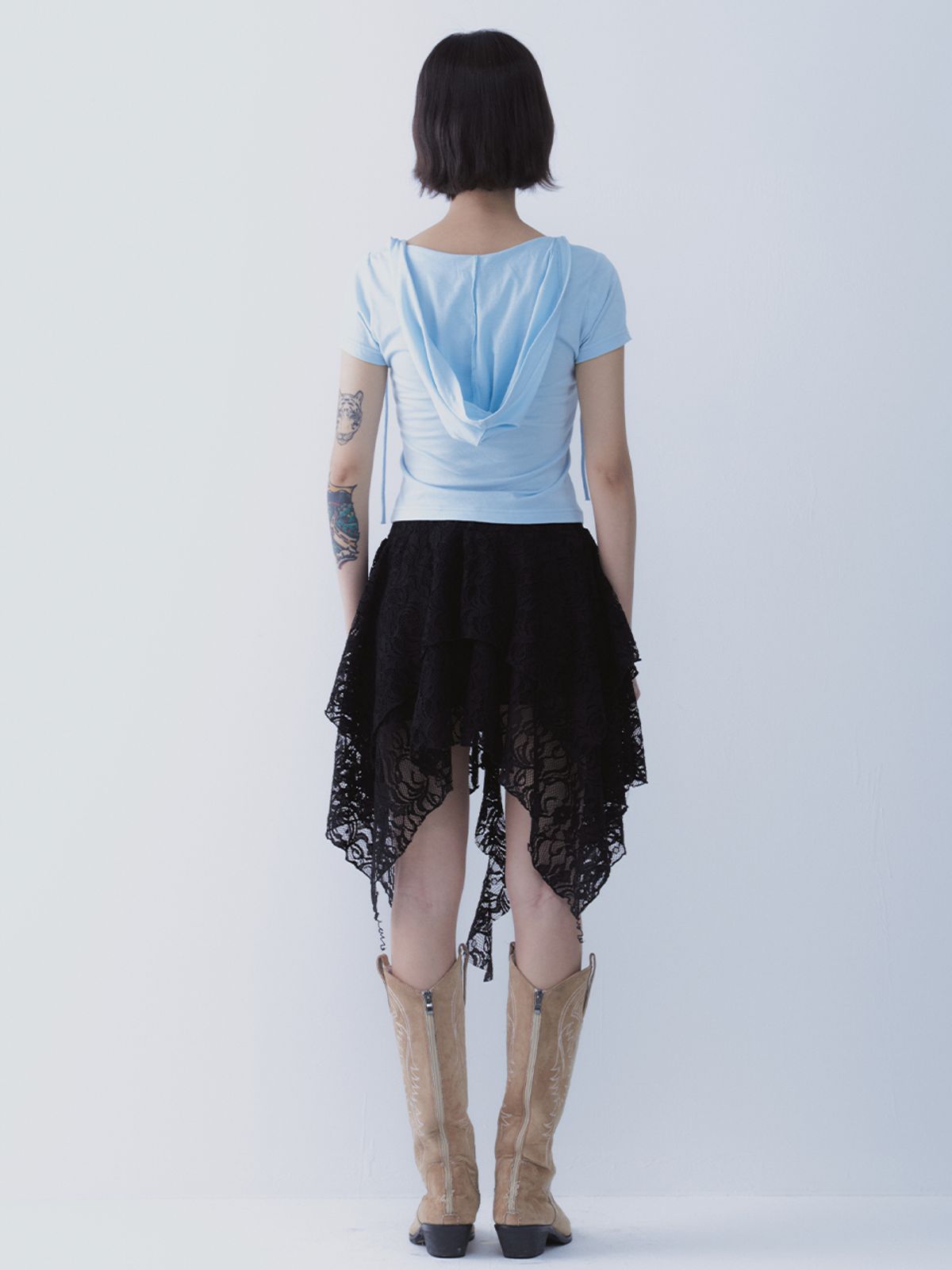 쎄쎄쎄(SETSETSET) LUNA VEIL HOODIE T-SHIRTS BLUE