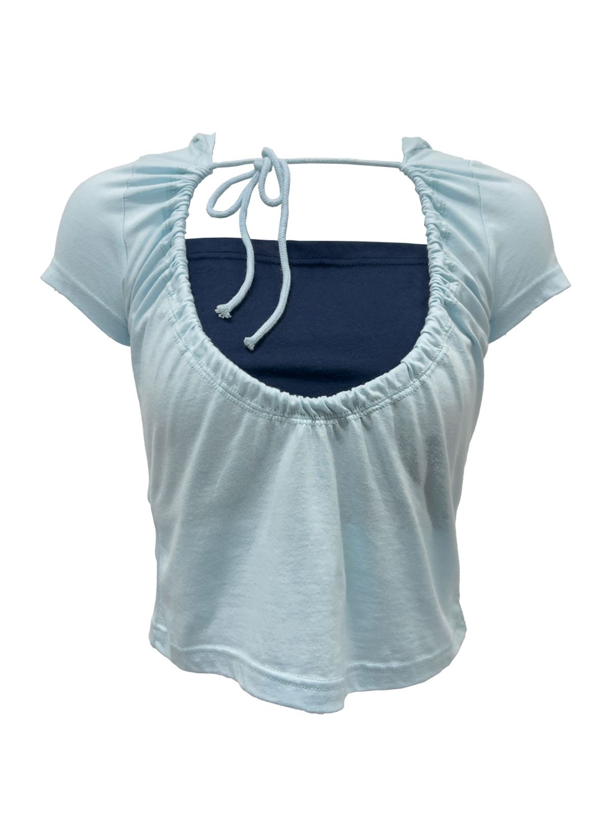 쎄쎄쎄(SETSETSET) LUNA VEIL HOODIE T-SHIRTS BLUE