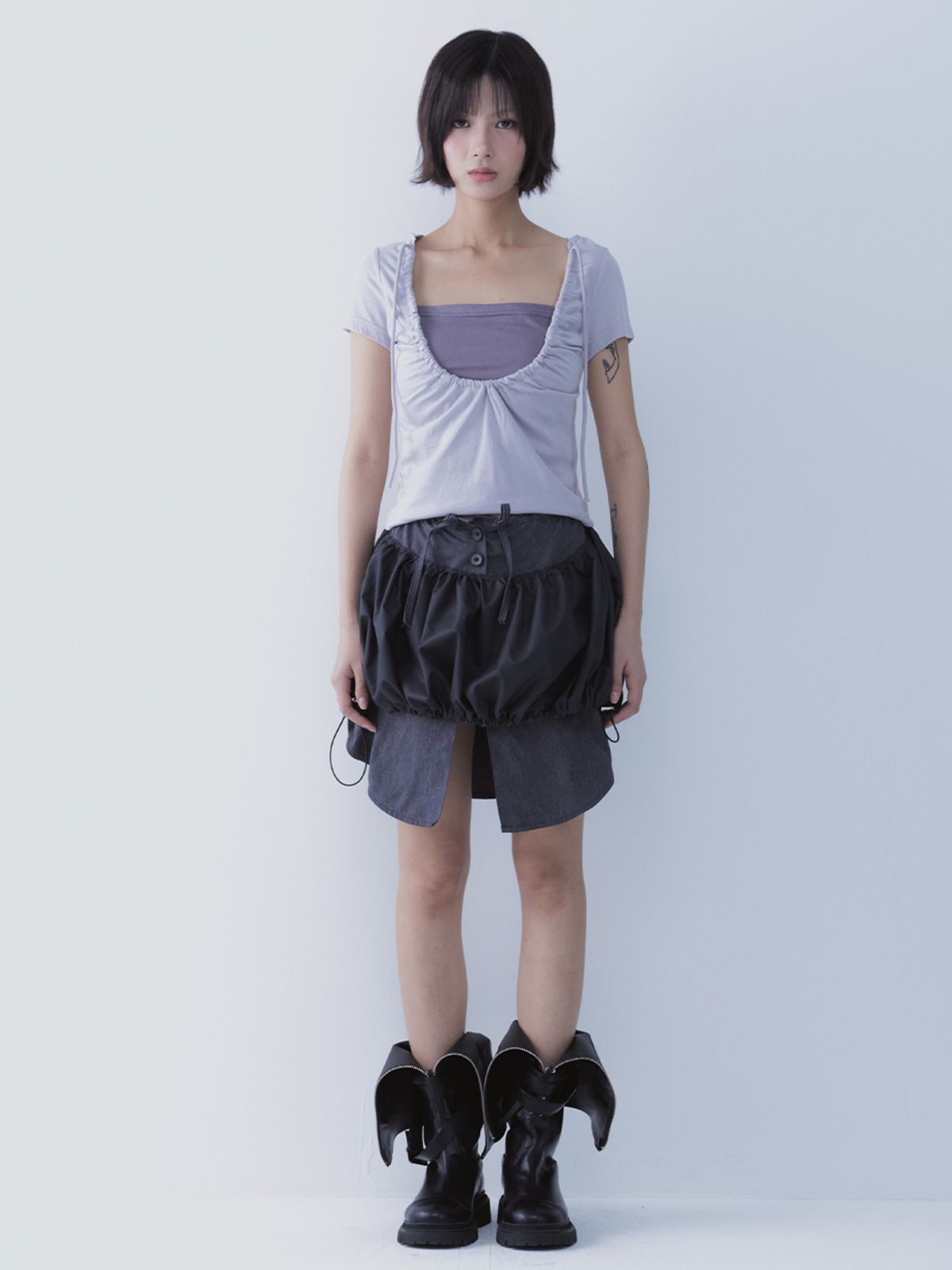 쎄쎄쎄(SETSETSET) LUNA VEIL HOODIE T-SHIRTS LAVENDER