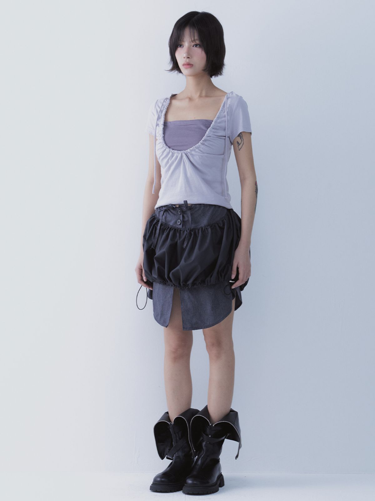 쎄쎄쎄(SETSETSET) LUNA VEIL HOODIE T-SHIRTS LAVENDER