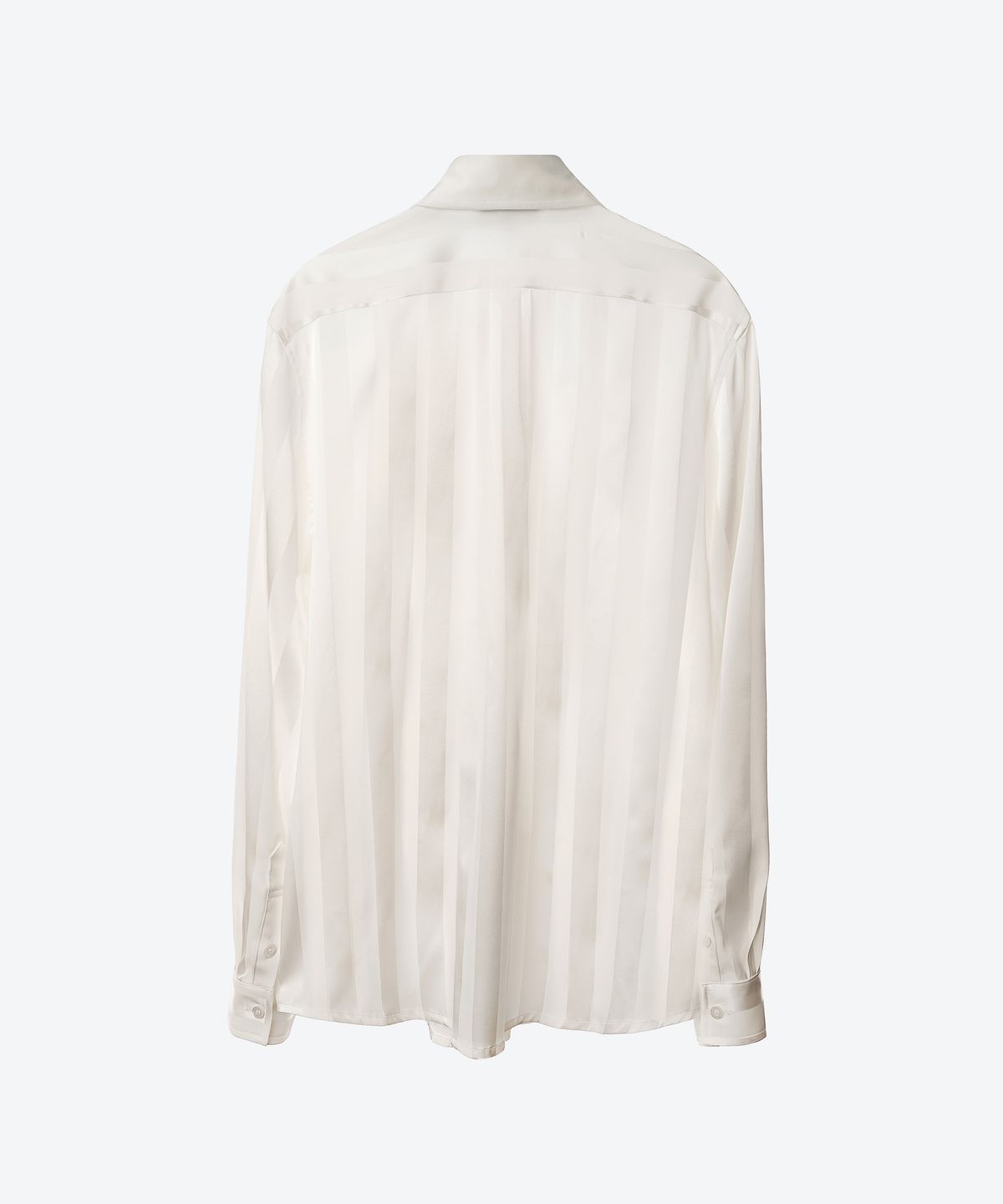 언티지(UNTAGE) 실크 자가드 스트라이프 셔츠[White(UNISEX)]_UTS-FS35