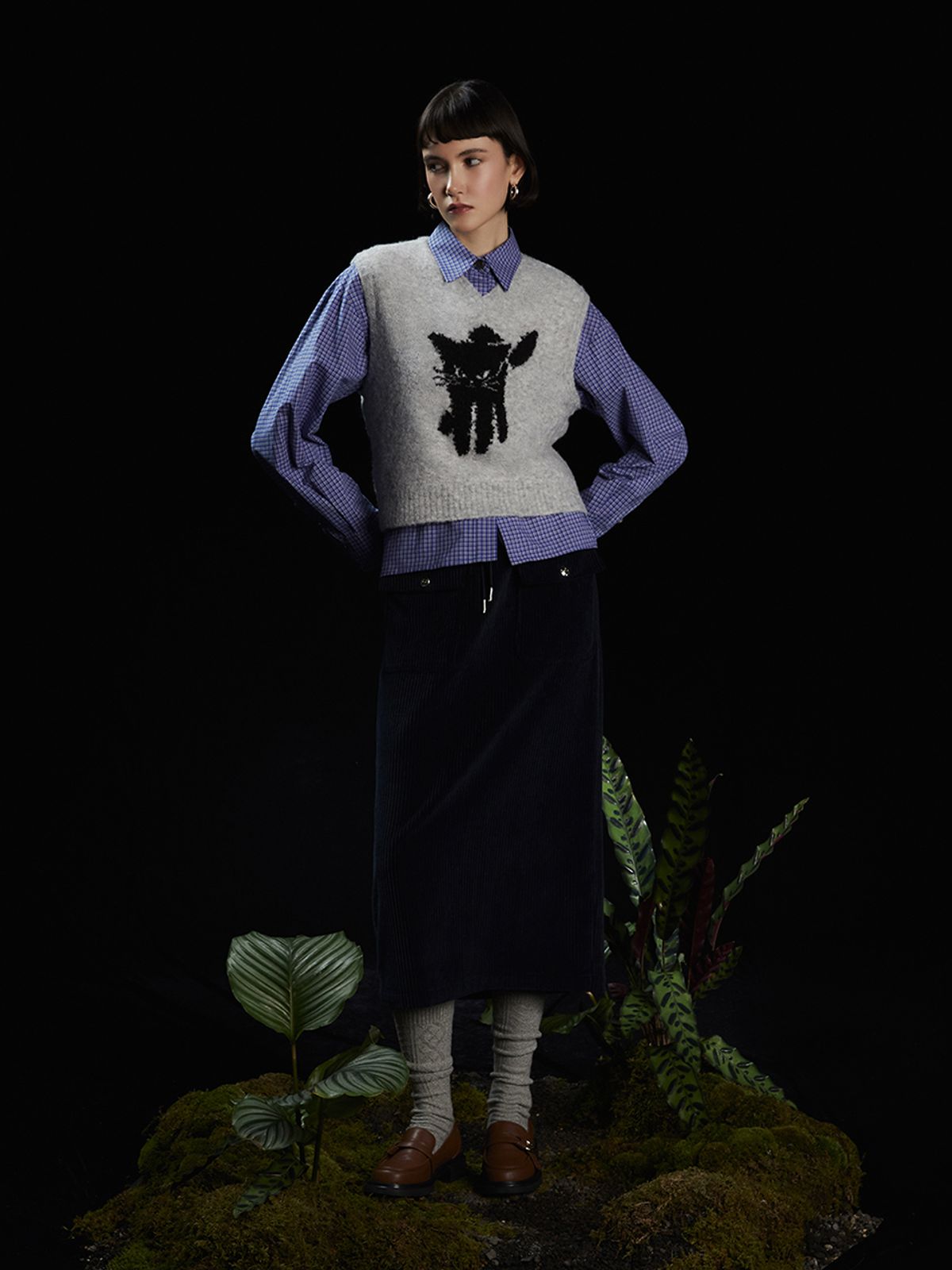 엘유브이엠(LUVM) LUVMITCHI VEST WOMENS_MELANGE GRAY