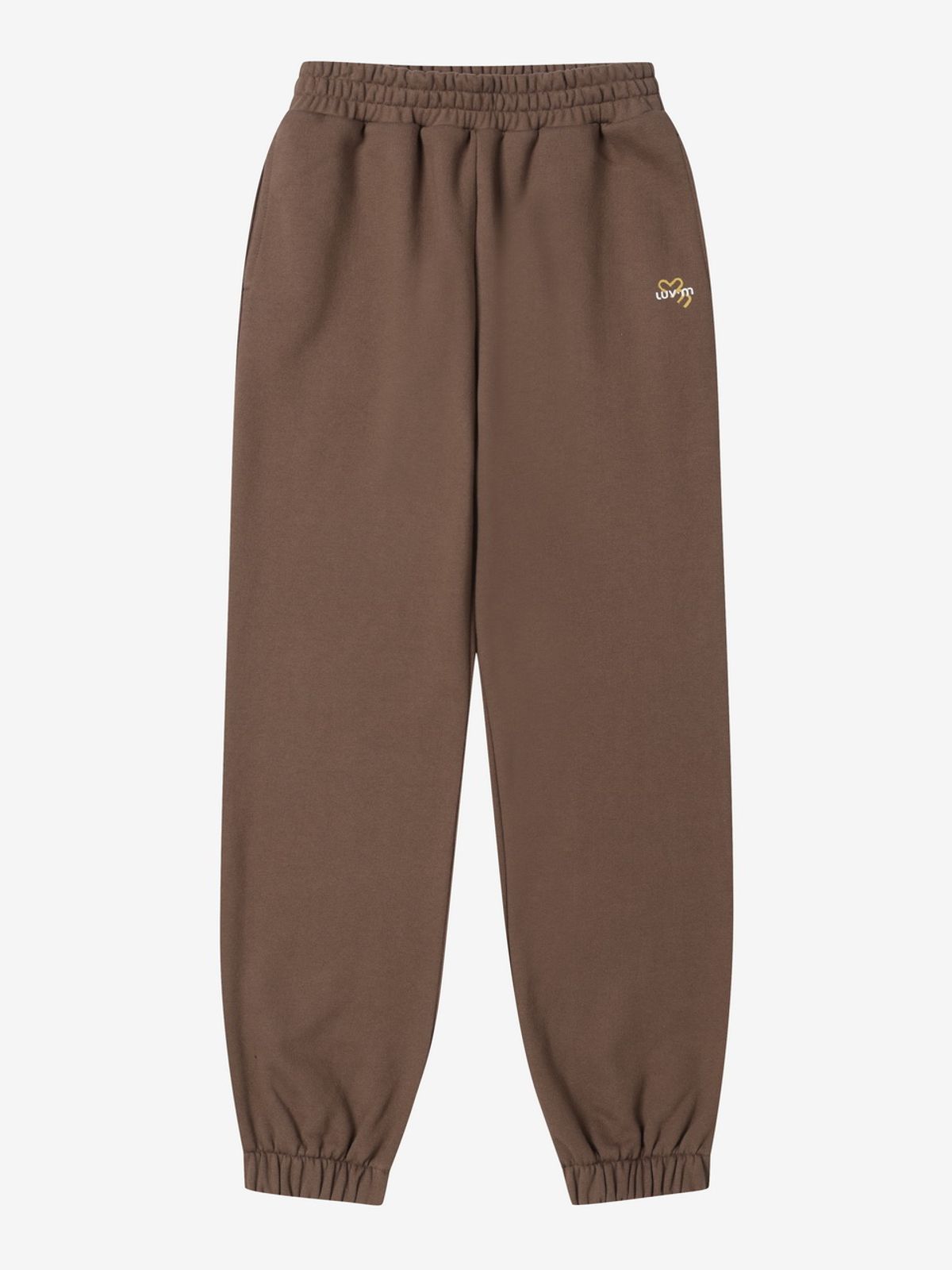 엘유브이엠(LUVM) LOGO SWEATPANTS_BROWN