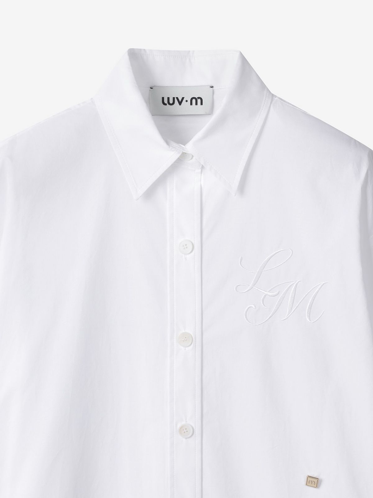 엘유브이엠(LUVM) LOGO COTTON SHIRTS_WHITE