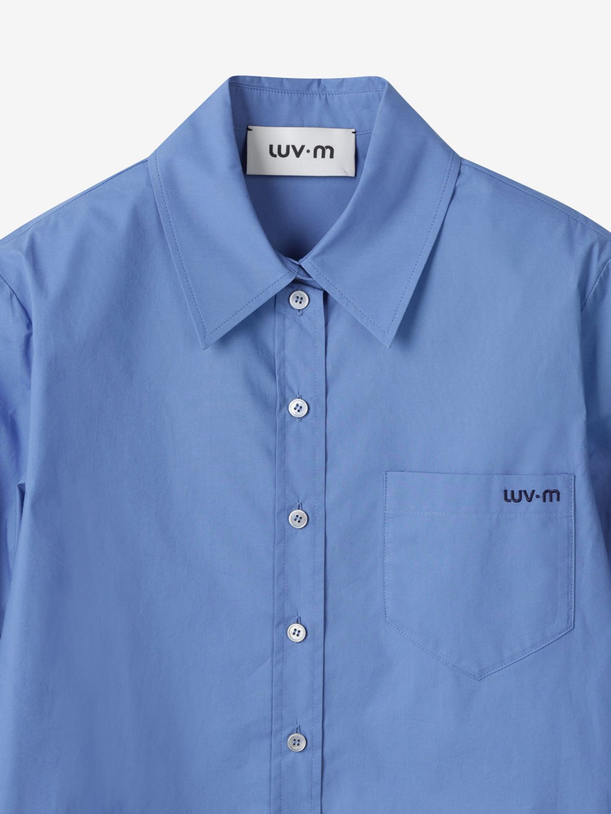 엘유브이엠(LUVM) COTTON CROP SHIRTS_BLUE