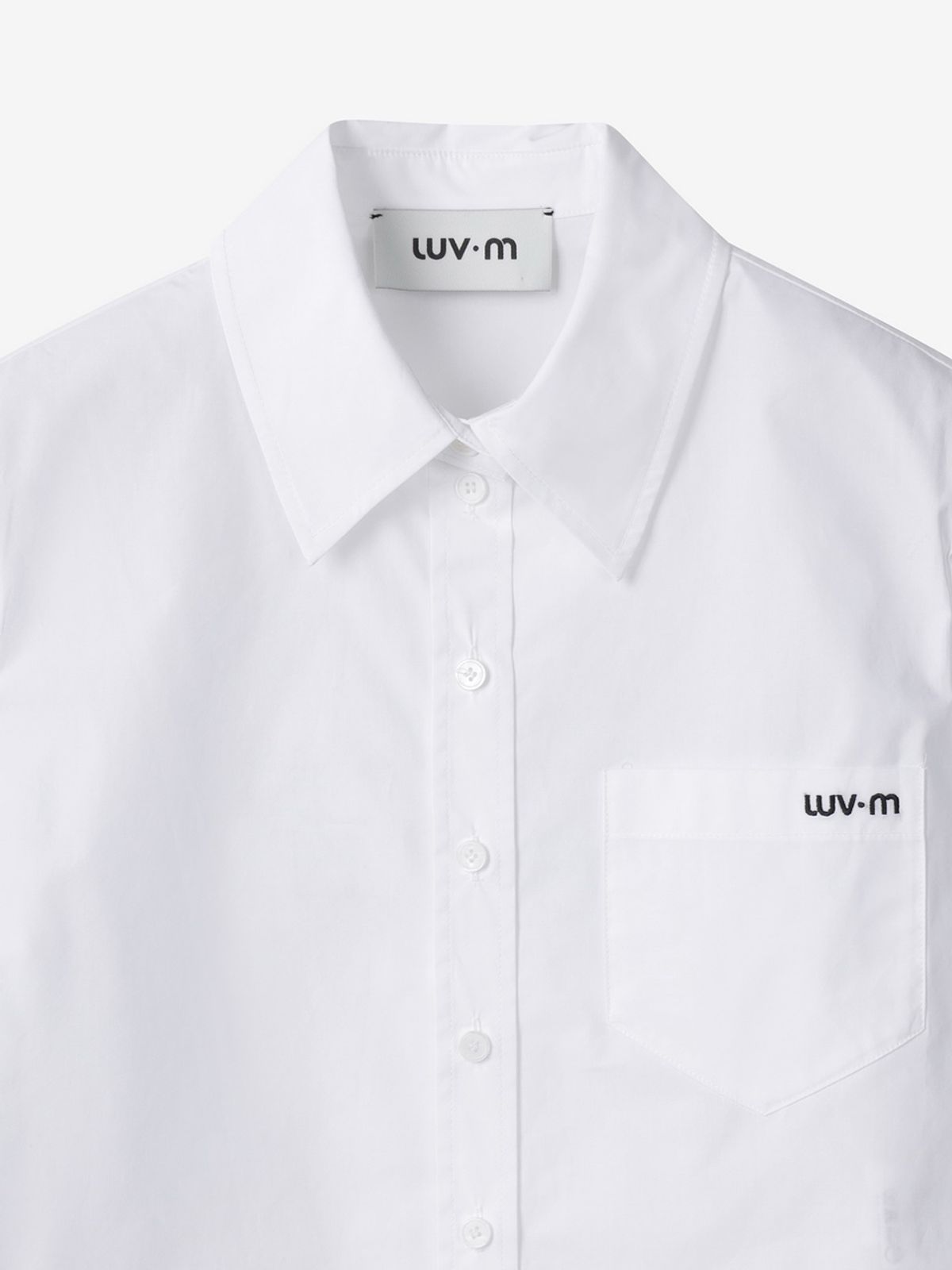 엘유브이엠(LUVM) COTTON CROP SHIRTS_WHITE