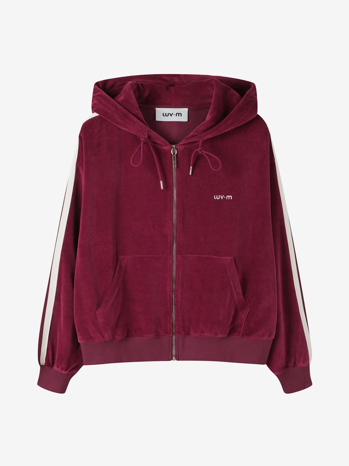 엘유브이엠(LUVM) LOGO HOOD ZIP-UP_WINE