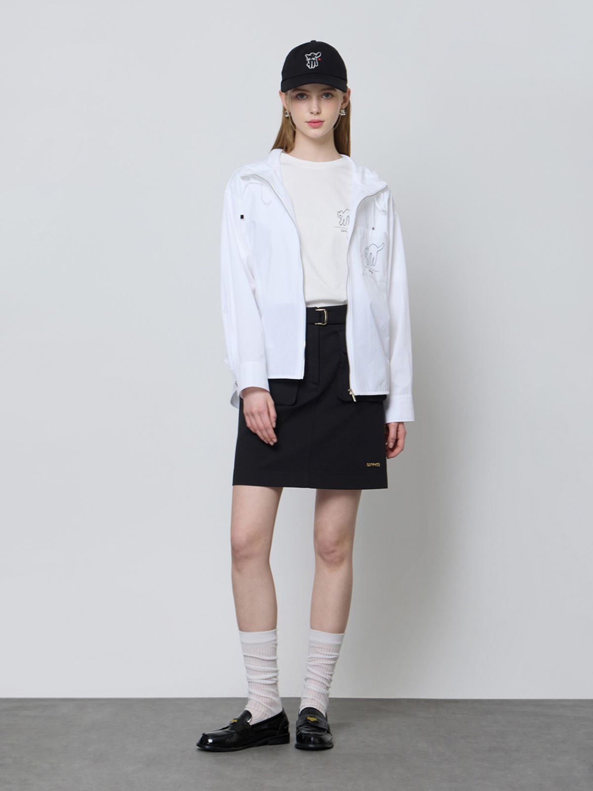 엘유브이엠(LUVM) UNISEX HOODIE ZIP UP_WHITE