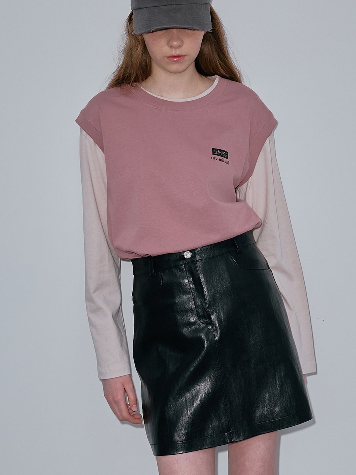 엘유브이엠(LUVM) SOFT RAYERED LONG T-SHIRT_PINK